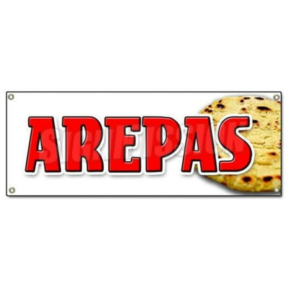 Arepas Banner Sign - Colombian Venezuelan Food Cheeseseafood Latin Restaurant
