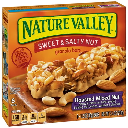 Nature Valley Granola Bars Sweet & Salty Nut Roasted Mixed Nut 6 Bars