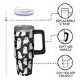 thumbnail image 3 of 30 Oz Halloween Tumbler with Handle and Straw, Pumpkin Skeleton Cat Insulated Tumbler, Halloween Birthday Gifts for Women Adults Teenagers, 3 of 5