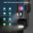 thumbnail image 2 of Cámara de videovigilancia CCTV de seguridad impermeable, lente Dual Ai, seguimiento automático, 8MP, 4K, Wifi, alarma de luz policial, IP, 2 of 3
