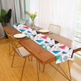 thumbnail image 2 of Yayeee Table Runner 90 inches Long Home Kitchen Dinning Party Decoration, Green Retro Triangles, 2 of 7