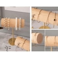 thumbnail image 3 of Watch Stand black jewelry organizer, Wooden Bracelet Holder Display Jewelry Stand, Hovering T-Bar Bracelet Scrunchie Holder Display for Store, Showcase and Home,Jewellery Display Stand(B), 3 of 7