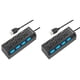 thumbnail image 1 of 2X 4 Puertos USB Hub Splitter USB 2.0 Hub LED con 4 Interruptores de Encendido / Apagado para Tableta, Computadora Portátil, Computadora Portátil, 1 of 5