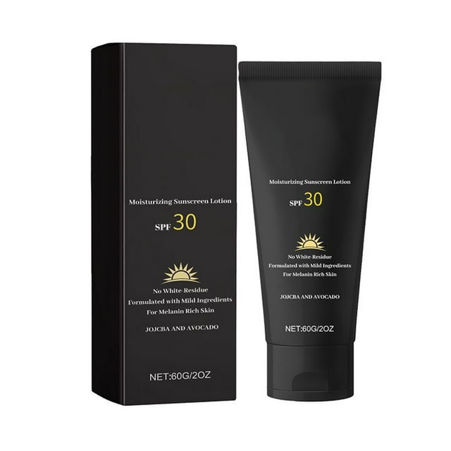 Fiudx Loción Hidratante con Protector Solar, Fórmula con Ingredientes Naturales, Aplicación Sin Residuos Blancos, Protección Impermeable, Uso Diario, Cuidado de La Piel con Melanina, Opción Ecológica