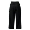 thumbnail image 5 of Barrel Leg Sweatpants Women 2025 Elastic High Waist Drawstring Loose Fit Wide Leg Casual Pants with Pockets Trousers, 5 of 6
