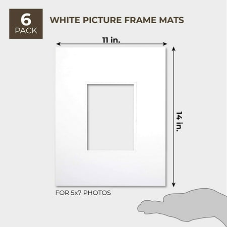Paper Junkie 6 Pack Signature Autograph Picture Mat Frames For