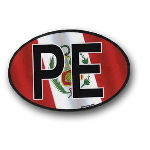Peru Wavy Oval Decal