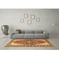 thumbnail image 3 of Ahgly Company Indoor Square Medallion Brown Traditional Area Rugs, 3' Square, 3 of 4
