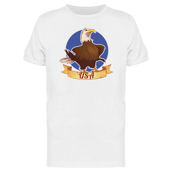 Bald Eagle Usa Ribbon Tee Men's -Image by Shutterstock