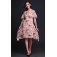 thumbnail image 3 of Bimba Pink Bird Print Womens Chic Style Cold Shoulder Shift Dress Summer Tunic - XX-Large, 3 of 6