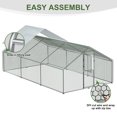 thumbnail image 3 of Bluenine Metal Backyard Chicken Coop and Run 18x10x6.5 ft, Silver, 3 of 7