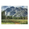 thumbnail image 1 of Yosemite Cutting Board, North Dome as Seen from the Valley with Wooden Walkway Yosemite National Park, Decorative Tempered Glass Cutting and Serving Board, Large Size, Green Charcoal, by Ambesonne, 1 of 1