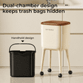 thumbnail image 6 of UFORU 16L Rolling Trash Can with 60 Bags, High-Leg No-Bend Design, Lockable Wheels, Durable ABS & PP Bin for Kitchen and Living Room, 6 of 6