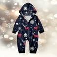 thumbnail image 2 of Hwmodou Christmas Family Matching Pajamas Set Cozy Homewear Cute Snowflake Reindeer Print Hooded Loungewear6 For Adults Kids Xmas Sleepwear Set, 2 of 7