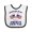 White and Black, variant on Inktastic 2026 4th of July USA Flag Boys or Girls Baby Bib