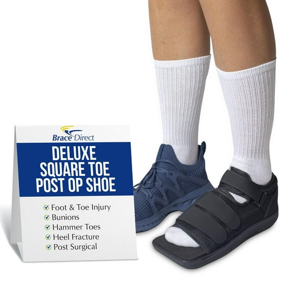 Brace Direct Deluxe Post Op Shoe - Medical-Grade Support for Foot Surgery Recovery