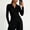*Black, variant on ClodeEU Women's Collared V Neck Ribbed Long Sleeve Sweater,Casual Slim Fit Knit Pullover Top Black,Women's Plus L
