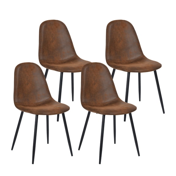 Homy Casa Dining Chairs Set of 4, Upholstered Side Chairs for Home Kitchen Restaurant , Brown
