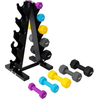 BalanceFrom Fitness Dumbbell Weight Set, 3-12 Pound with Stand for