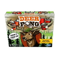 Deer Pong Talking Deer Head and Music, Board Game for Kids and Family for Ages 8 and Up, 2 Players