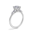 thumbnail image 3 of 1.00 Carat Excellent Asscher Cut Natural Diamond Beautiful Solitaire with Accents Bridal Ring for Bride Solid 14K White Gold Size 5, 3 of 8