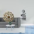 thumbnail image 2 of Escultura de pared de metal escénica rústica con placa de hierro forjado y colgantes 3D que presenta la figura de Guan Yin, estatua de Buda femenina F, 2 of 8