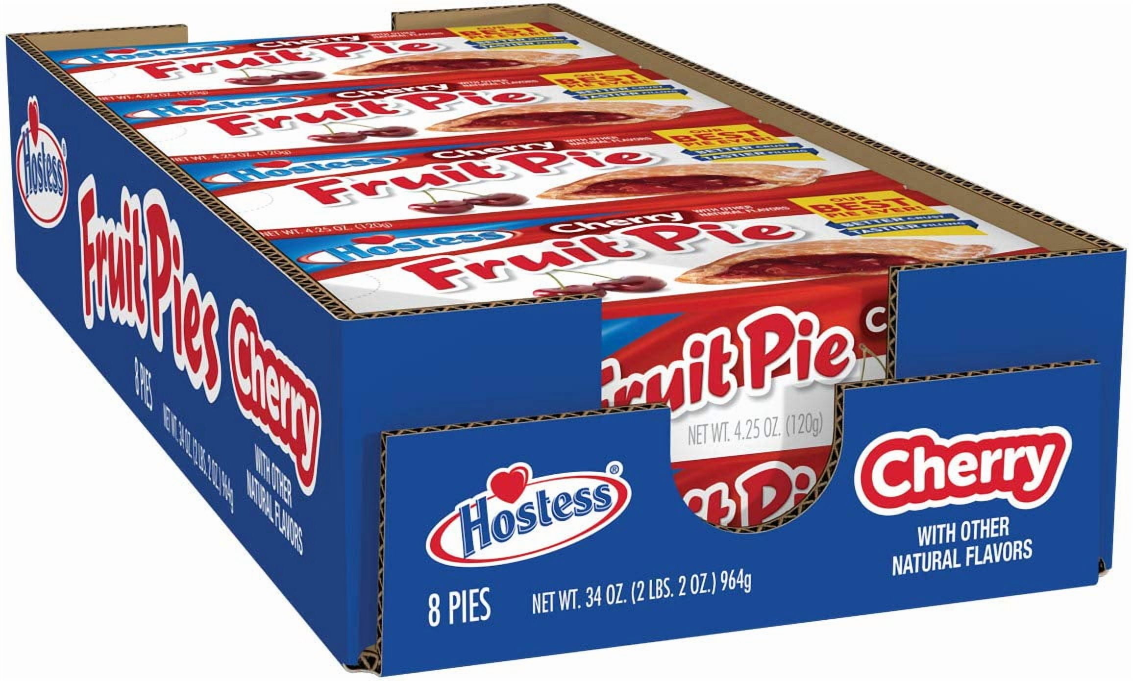 Hostess Cherry Pie, Fruit-Filled Snack Pastry, Individually Wrapped, 4.5 oz (Pack of 48)
