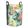 thumbnail image 2 of Bingfone Tropical Flowers Waterproof Foldable Laundry Hamper Bucket With Handles For Storage Bin,Clothes Hamper (Medium), 2 of 8
