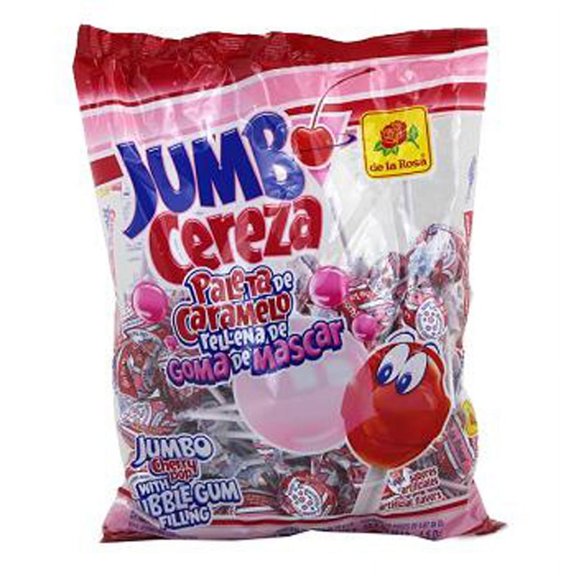 De La Rosa Jumbo Cereza Pops 50Ct -