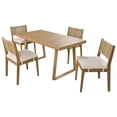 thumbnail image 2 of Miekor Multi-person Outdoor Acacia Wood Dining Table and Chair Set, Thick Cushions, Suitable for Balcony, Vourtyard, and Garden BC2A1601, 2 of 9