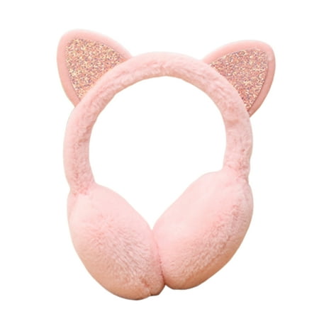 

Yache Earmuffs Skin-friendly Cats Ears Design Plush Winter Warm Cats Ear Muffs for Outdoor