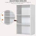 thumbnail image 4 of Topbuy 3-Tier Storage Cabinet Multi-functional Display Open shelf Bookcase MDF White, 4 of 8