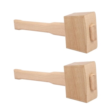 Professional Carpenter Wood Hammer - Ergonomic Beech Wood Mallet For Woodworking & Chisel Work (Large Size)