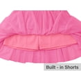 thumbnail image 6 of Cooltree Big Girls High Waisted Ruffled Skort - Hot Pink Mesh Tulle Flowy Skirt with Built-in Shorts Size 12, 6 of 7