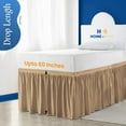 thumbnail image 4 of HNB Store Microfiber TwinXL 28" inch Drop Length Ruffled Dorm Bedskirt | Taupe, 4 of 7