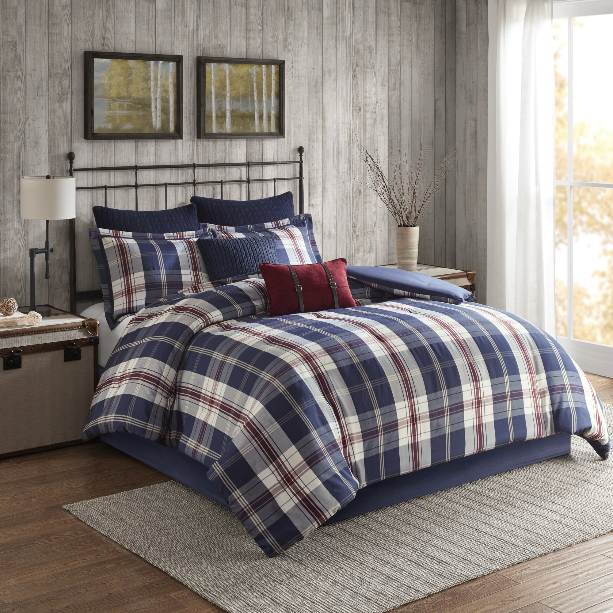 Multi-color Plaid Polyester Comforter 