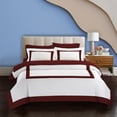 thumbnail image 1 of BedDecor 3 Piece Luxury Multi Box (Burgundy, Emperor) 800 TC 100% Long Staple Egyptian Cotton Made Duvet Set, 1 of 5