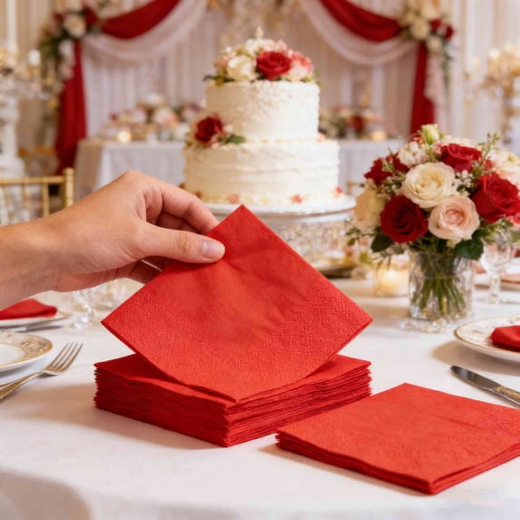 100Pcs Neon Napkins- 2-Ply Birthday Party Napkins, Weddings, Cocktail Napkins for Birthday Party Decorations Wedding Christmas(Orange)