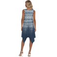 thumbnail image 6 of HELLHERO Geometric Diamond Print Casual Midi Dress, Side Pockets Sleeveless Sundress Pleated Durable Summer Sleeveless Dress, 6 of 8