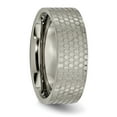 thumbnail image 2 of Titanium 8mm Brushed Patterned Flat Band, 2 of 9
