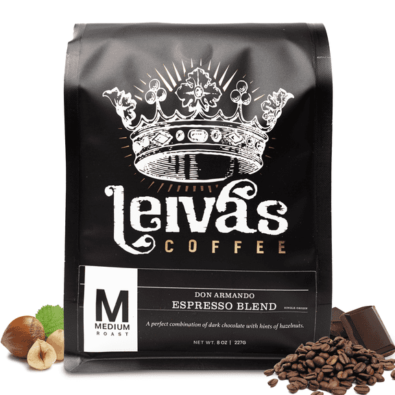 Leiva’s Medium Roast Espresso Beans (8oz), Roasted to Order, Micro-Lot Guatemalan Beans – Don Armando Espresso Coffee Bean w/ Chocolate, Citrus & Hazelnut Notes - Smooth, Low Acidity Roast