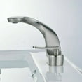 thumbnail image 2 of CES Bathroom Sink Waterfall Faucet, Modern Waterfall Bathroom Faucet Single Hole Vanity Sink Faucet Single Handle Hot and Cold Basin Mixer Tap with 2 Hoses (Brushed Nickel), 2 of 8