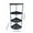 Black, variant on Bathroom Corner Storage Rack - Freestanding Plastic Shelf for Toiletries, Space Saving, Modern European Style Nightstand & Side Table for Living Room and Bedroom