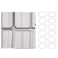 thumbnail image 1 of Thicken Shower Bath Curtain Waterproof Bathroom Curtain + Hanging Hooks Black and White Grid, 1 of 8