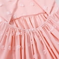 thumbnail image 6 of HILEELANG Tween Girl Dress Short Sleeve Summer Light Pink Casual Tie Back Princess Elegant Party Dress 9-10T, 6 of 7