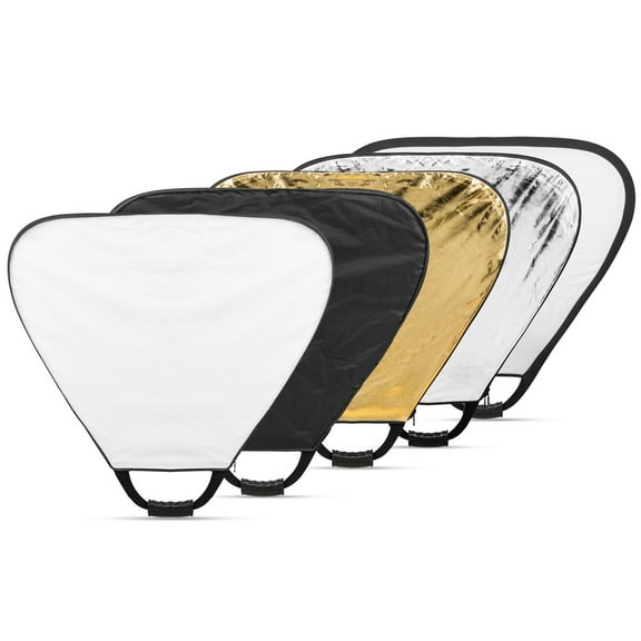 Glow 5-in-1 Collapsible Triangle Reflector with Handle (30")