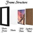 thumbnail image 3 of Black 12 x 12 Picture Frame Set 6 Pieces for Canvas Collage Photos Certificates Wall Gallery Horizontal or Vertical Display, 3 of 4