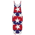 thumbnail image 5 of Fankiway Robe Sans Manches à Bretelles Col en V avec Poches Longues Imprimé Jour de l'Indépendance Robe de Plage Grande Taille, 5 of 5