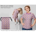 thumbnail image 5 of oneOone Cotton Jersey Purple Fabric Text Dress Material Fabric Print Fabric By The Yard 58 Inch Wide, 5 of 5