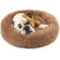 thumbnail image 1 of Donut Dog Cat Bed, Soft Plush Pet Cushion, Anti-Slip Machine Washable Self-Warming Pet Bed - Improved Sleep for Cats Small Medium Dogs (Multiple Sizes), 1 of 6